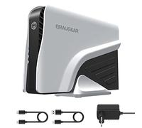 GRAUGEAR Alloggiamento esterno per hard disk SATA da 3,5", porta USB 3.2 Gen2 Type-C, trasferimento dati fino a 10 Gbps, USB-A, USB-C, Gaming G-3501-A-10G, nero/bianco