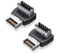 GRAUGEAR Confezione da 2 adattatori USB 3.2 tipo E Key A Header a 90 gradi | Adattatore interno di tipo E Key-A per scheda madre, maschio a femmina, con angolo di 90°, set di connettori USB-C sul