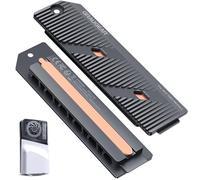 GRAUGEAR Dissipatore di calore SSD M.2 sottile PS5 Pro/PS5 con Heatpipe, Heatpipe in rame integrato e alette in alluminio per raffreddamento ad alta efficienza, compatibile con NVMe SSD Upgrade per