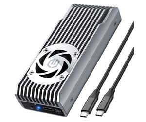 GRAUGEAR External M.2 Aluminum Enclosure for M.2 NVMe 2280 SSD, M-Key, PCIe 4X,