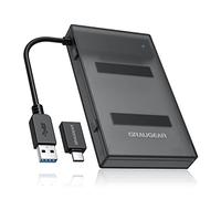 GRAUGEAR G-2603-AC - Adattatore USB per SATA SSD/HDD da 2,5", con adattatore USB-C, con scatola protettiva per dischi rigidi e adattatori, USB 3.0, UASP, installazione senza attrezzi