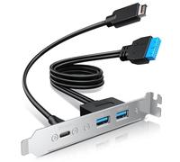 GRAUGEAR G-AD-ETC2A-20G - Adattatore per pannello frontale USB-C da 20 Gbps, USB 3.2 Gen 2x2, cavo di prolunga per intestazione scheda madre, connettore USB-C femmina a 20 pin USB tipo E A-Key maschio