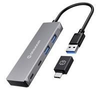 GrauGear G-HUB2A2C-AC 4 Porte Hub USB 3.0 Argento
