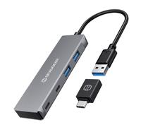 GG 18042 - Hub a 4 porte USB 3.0, 2 A, 2 C, cavo di collegamento da 20 cm