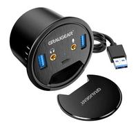 GRAUGEAR G-THUB-AU-60 hub di interfaccia USB 3.2 Gen 1 (3.1 Gen 1) Type-A Nero