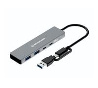 GrauGear GG 18116 - USB 3.1 4-Port Hub 2x A C A/C Anschlusskabel (G-HUB2C2A-10G)
