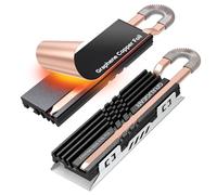 GRAUGEAR HeatPipe Dissipatore di calore per M.2 NVMe SSD (2280) per PC, computer espansione, termoadesivo in rame grafico (per PC)