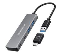 GG 18042 - Hub a 4 porte USB 3.0, 2 A, 2 C, cavo di collegamento da 20 cm