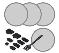 GRAUGEAR Kit Filtri Antipolvere & Coperture Silicone per PS5, PS5 Slim, Protezione Completa e Spazzole Pulizia Incluse