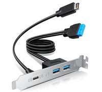 GRAUGEAR G-AD-ETC2A-20G - Adattatore per pannello frontale USB-C da 20 Gbps, USB 3.2 Gen 2x2, cavo di prolunga per intestazione scheda madre, connettore USB-C femmina a 20 pin USB tipo E A-Key maschio