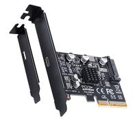 GRAUGEAR Scheda porta USB di tipo C da 20 Gbps, extra di tipo C in slot PCI [20G USB-C], estensione USB 20 Gbps, adattatore PCI Express a C I PCIe USB 3.2 Gen 2 Schede I accessori per PC desktop