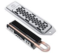 GRAUGEAR Set di coperture SSD per dissipatore di calore per PS5 - Copertura di dissipazione del calore in metallo M.2 NVMe con tubo di calore in