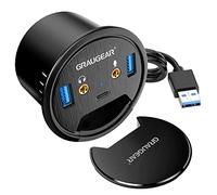 GG 18046 - Hub da tavolo a 3 porte USB 3.0, 2 USB-A, 1 USB-C + 2 audio
