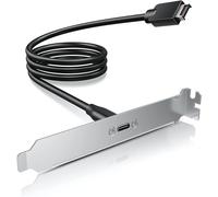 GRAUGEAR Type-E to Type-C® Female Adapter Extension Cable with PCI Slot Bracket