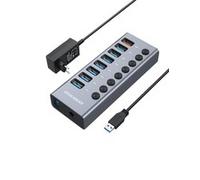 GrauGear USB Hub 3.0 USB 1 Schnelllader retail 7 Port USB Hub +1 G-HUB71-A