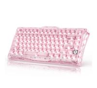 GravaStar Mercury K1 Lite Tastiera Meccanica Gaming Wireless-Crystal Rose | Tastiera Bluetooth, Gasket Mount, Switch Lineari Hot-Swap, RGB, 2,4 GHz/Bluetooth 5.0/USB-C e Layout QWERTY，Windows/Mac