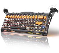 GravaStar Mercury K1 Pro - Tastiera da gioco meccanica wireless 75% in lega di alluminio, interruttori lineari, retroilluminazione RGB personalizzabile, manopola di controllo (CyberFlare)