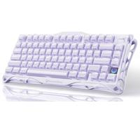 GravaStar Mercury K1 Tastiera Gaming Meccanica Wireless 75%-Viola | Tastiera Bluetooth Esoscheletro in Alluminio, Keycap Jelly, Gasket, Switch Lineari Hot Swap, RGB, QWERTY Batteria da 8000 mAh