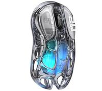 GravaStar Mercury M2 Mouse Gaming Wireless, 78 g, Nero Trasparente