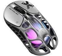 GravaStar Mercury X Mouse da Gaming Wireless, Sensore PAW3950 da 32.000 DPI, Frequenza di Polling a 8.000 Hz, Peso di soli 49 g, Struttura Forata in Lega di Magnesio, Illuminazione RGB