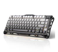 GravaStar per Dad Mercury K1 75% Tastiera da gioco meccanica senza fili, design esoscheletro in lega di alluminio, guarnizione tastiera personalizzata presa hot-swap (Nero sfumato)