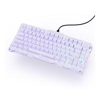 GravaStar Tastiera Mercury V75 HE - Tastiera da gioco con interruttore magnetico, polling 8000 Hz, 0,005RT, USB-C cablata, retroilluminazione RGB, azionamento regolabile, telaio in alluminio - Viola