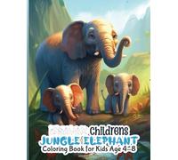 Gravax Childrens Jungle Elephant Coloring Book for Kids Age 4-8