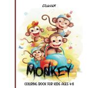 Gravax Monkey Coloring Book for Kids Ages 4-8