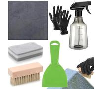 Grave Cleaning Kit Tools - portable ergonomic Cloth Gloves Brush Spray, Bottle Scraper Sponge, Stone Care Memorial Maintenance Churchyard | Multipurpose Outdoor Indoor Utility