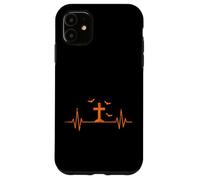 Grave Cross Battito cardiaco ECG Linea Halloween Custodia per iPhone 11