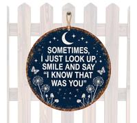 Grave Decorations Hangable | Round Metal Bereavement Ornament