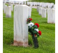Grave Flower Holders 2 Pcs 11.4 inch Memorial Vases for Graves with Long Spike Black Plastic Memorial Cemetery Vases with Drainage Holes for Gravestone Garden Yard