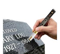 Grave Marker Paint Pen, 3mm Tip Stone Lettering Tool, 0.78×5.51inch Weather Resistant Ink Marker with Precision Writing Design, Sturdy Restoration Solution, Tombstone Inscription Repair Tool for Use