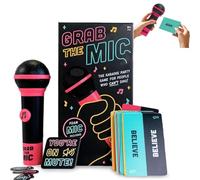 Grave That Mic Game, Grave the Mic Party Game, Famiglie Karaoke Game con 125 carte di canzoni, emozionante gioco di karaoke for amanti della musica, Età 15+