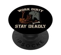 Gravedigger Cimitero Operaio Scavare Graves Graveyard Crew PopSockets PopGrip Adesivo
