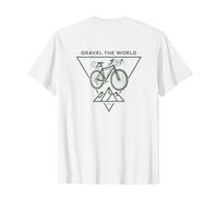 Gravel The World Avventure Aperta in Bicicletta Verde Maglietta