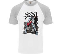 Graveyard Rock Chitarra Teschio Heavy Metal Uomo S/S Maglietta Baseball
