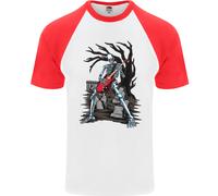 Graveyard Rock Chitarra Teschio Heavy Metal Uomo S/S Maglietta Baseball