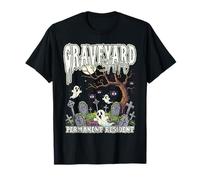Graveyard Shift RESIDENTE Permanente Halloween Fantasmi Horror Maglietta