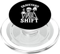 Graveyard Shift Sarcastic Skeleton Funny Work Halloween PopSockets PopGrip per MagSafe