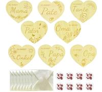Gravidanza Annunciare, Dischi di Legno 8PCS, Gravidanza Annunciando Idee, Diventa Nonni E Nonno, Baby Annunciazione(sarai Papà/Mama/Nonna/Zio/Patina)
