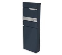 Graviers Cassetta per le lettere Graviers a libero accesso antracite RAL 7016 - insegna in acciaio inox personalizzabile, resistente alle intemperie, cassetta per le lettere