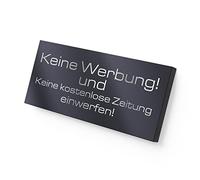 Graviers Targhetta per cassetta delle lettere in acciaio inox RAL7016 - Nessuna pubblicità - autoadesiva o fori