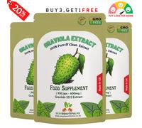 Graviola (Soursop) Fruit-6000mg Pillole, 10:1 Ex, Antiossidanti, Fegato Support