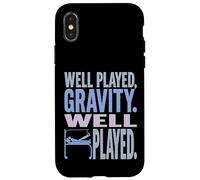 Gravità ben giocata ben giocata - Piede gamba rotta divertente Custodia per iPhone X/XS