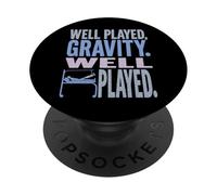 Gravità ben giocata ben giocata - Piede gamba rotta divertente PopSockets PopGrip Adesivo