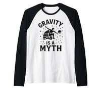 gravità è Un Mito Parkour Retro Cosmic Vintage Free Running Maglia con Maniche Raglan