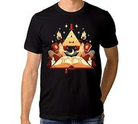 Gravity Falls Bill Cipher Art T-Shirt Black Mens Tees M