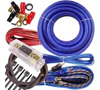Gravity Kit di cablaggio completo per l'installazione di amplificatori da 3000 W, 4 gauge, Pk2, 4 Ga, blu, per installatori e hobbisti fai da te, perfetto per auto/camion/moto/camion/ATV
