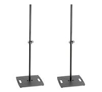 Gravity LS 331 B - Supporto per illuminazione resistente, con base quadrata in acciaio, 2 pezzi
